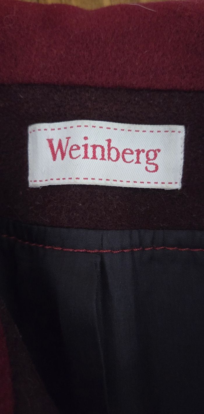 Manteau Weinberg laine & cachemire bordeaux – Élégance intemporelle – Taille 46 - photo numéro 6