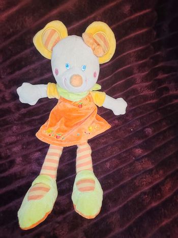 Souris mots d enfants robe orange