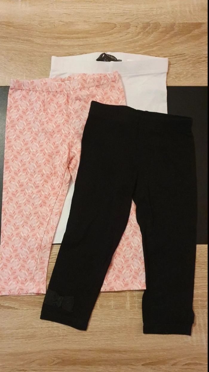 Lot de 3 leggings 24 mois, 2ans et 2-3 ans