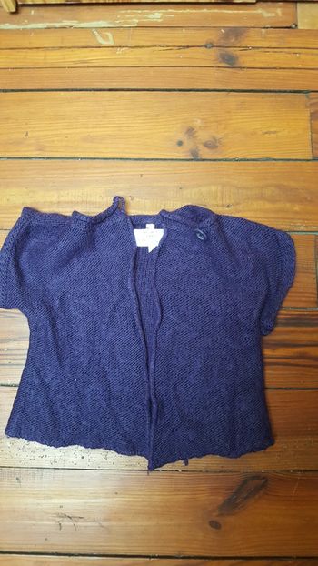 Petit gilet violet fille