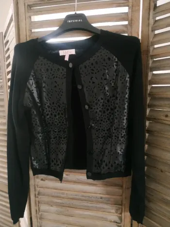 Gilet court simili taille S