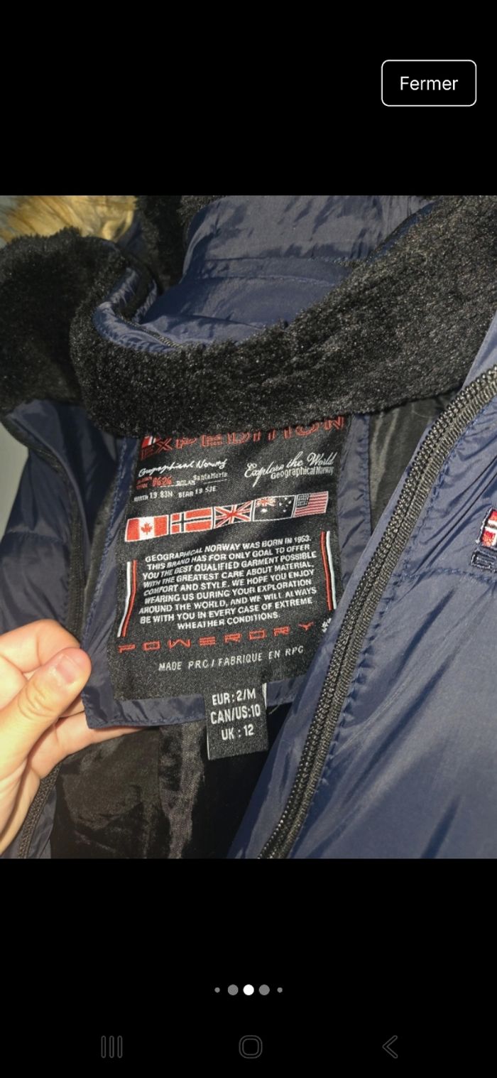 Manteau bleu foncé à capuche - photo numéro 4