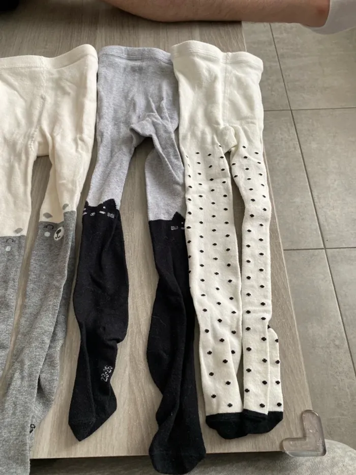 Lot de 5 paires de collants kiabi 23/26 - photo numéro 4
