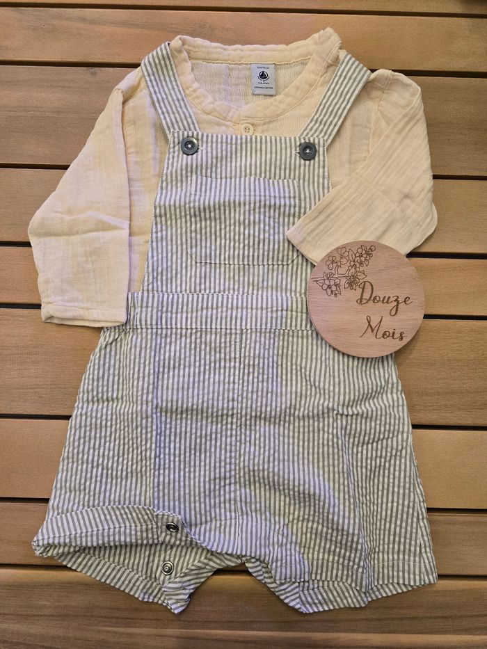 Ensemble PETIT BATEAU  12 mois neuf