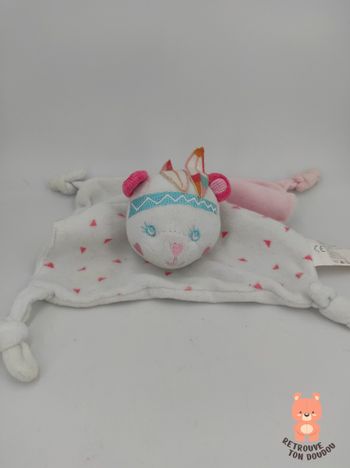 Doudou Plat Ours Indien Coeur Siplec