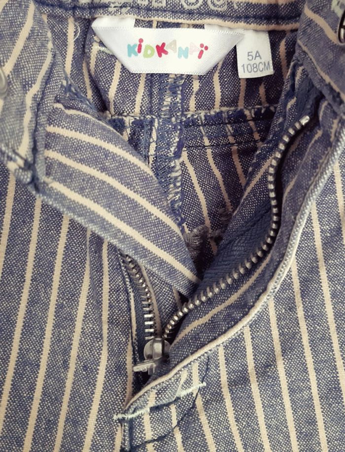 Bermuda en jean, à rayures - photo numéro 3