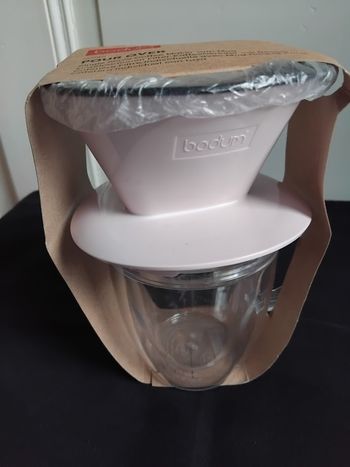 BODUM Set filtre à café individuel et mug isotherme en plastique double paroi, 0.3 l