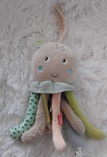 Doudou peluche musical pieuvre - Fehn