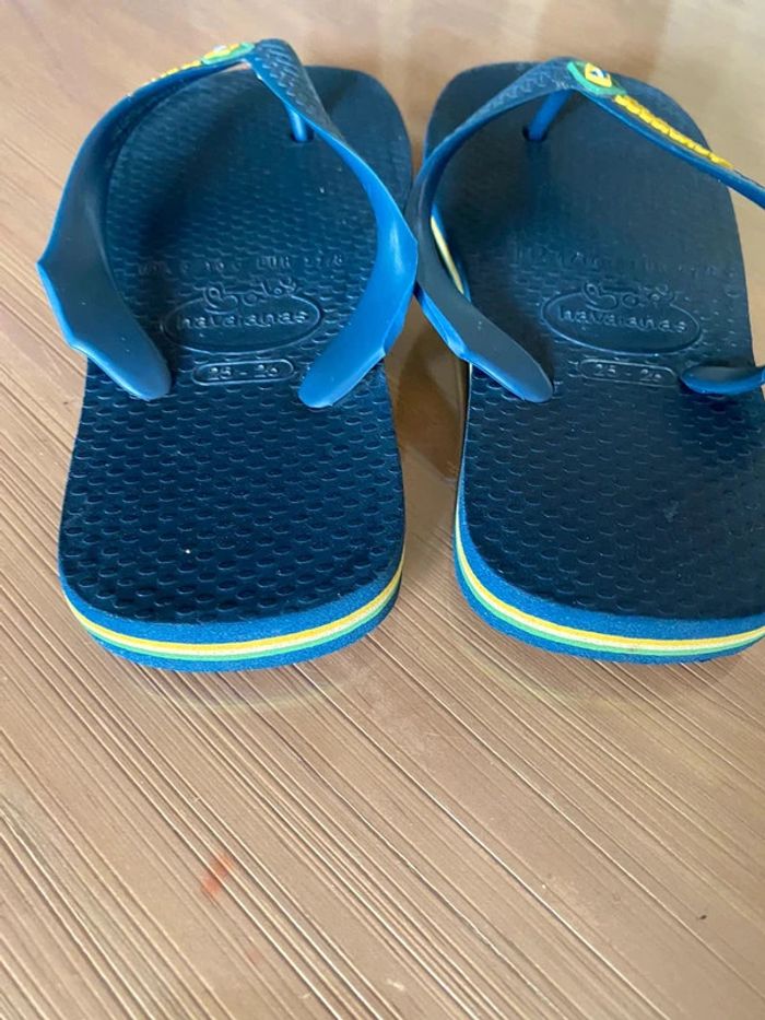 Tongs Havaianas baby bleue taille 25 / 26 - photo numéro 12