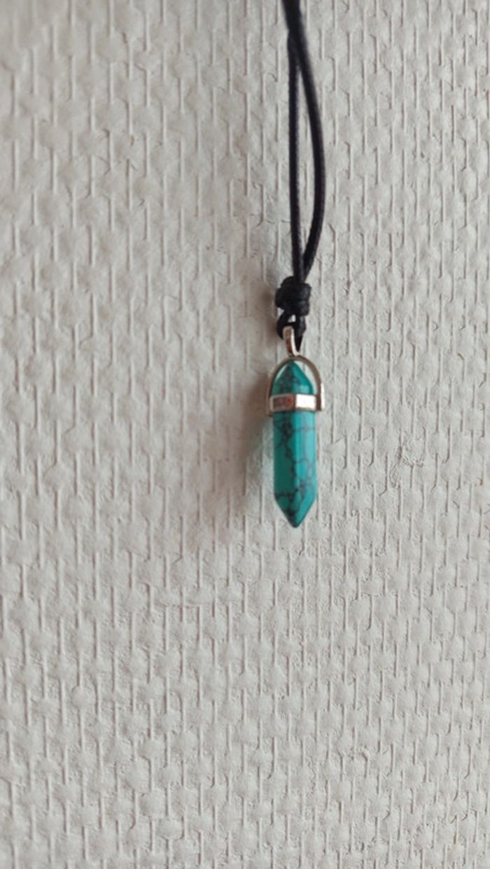 Collier pendule turquoise - photo numéro 2