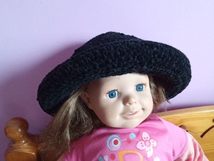 Chapeau noir Taille unique