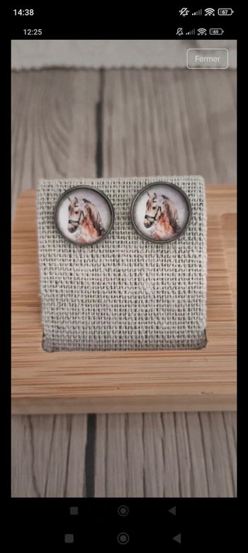 Boucles d'oreilles cheval