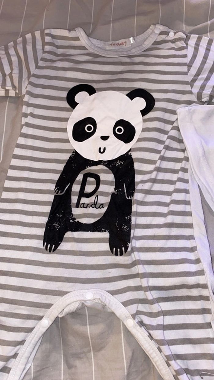 Pyjama leger avec bonnet panda - photo numéro 3