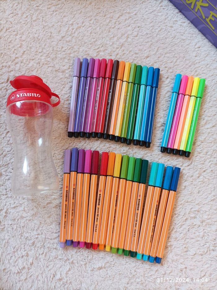 Lot de 35 feutres Stabilo mini 68 & 88 - photo numéro 2