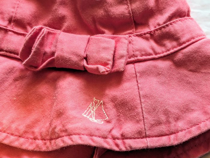 Chapeau Bob Petit Bateau Rose Flot Dessin Bateau Blanc Attache Ficelles Accessoire Petits Enfants - photo numéro 2
