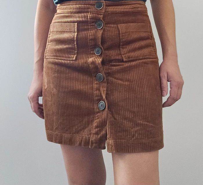 Jupe taille 36 velours marron