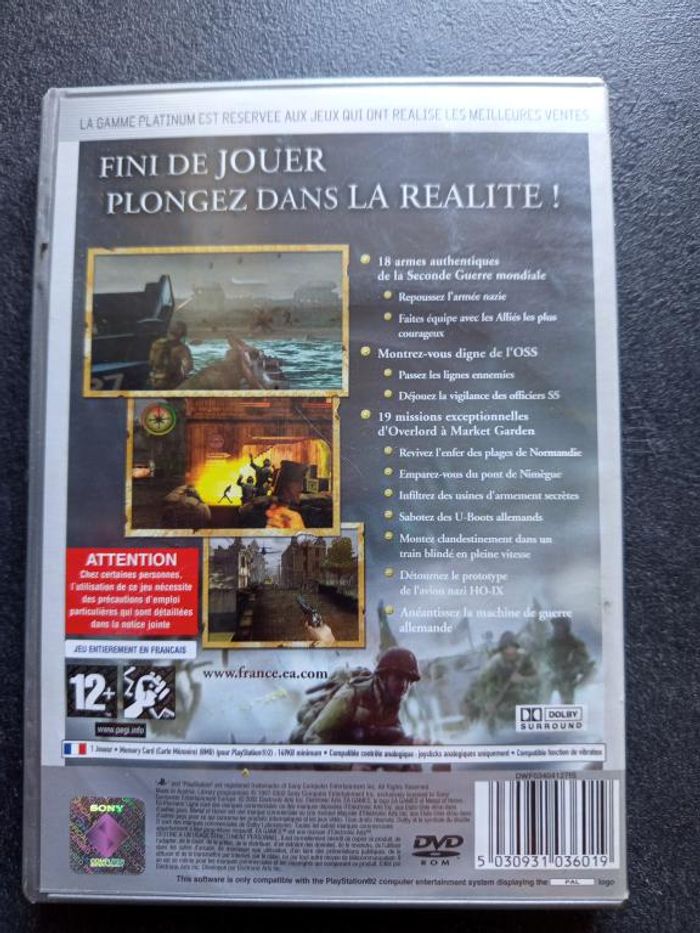 Sony - Playstation 2 - Medal of honor - En première ligne - photo numéro 2