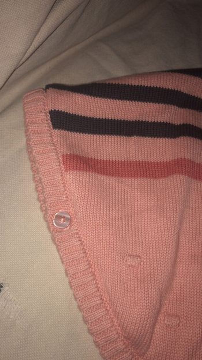 Poncho doublé en polaire épais 12M 74 cm - photo numéro 2