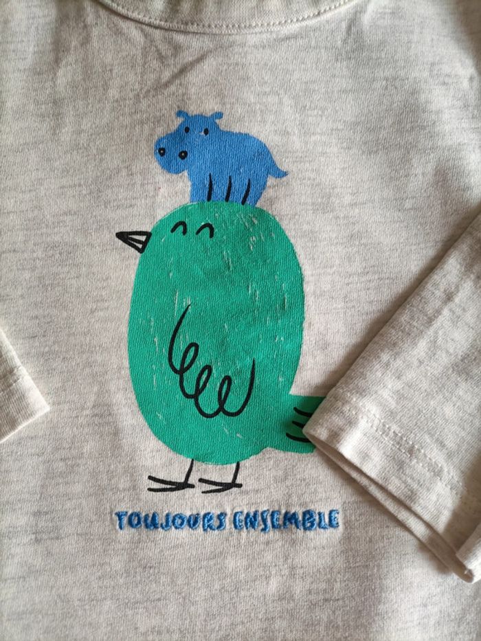 Ensemble T Shirt manches longues/ jean 6 mois - photo numéro 3