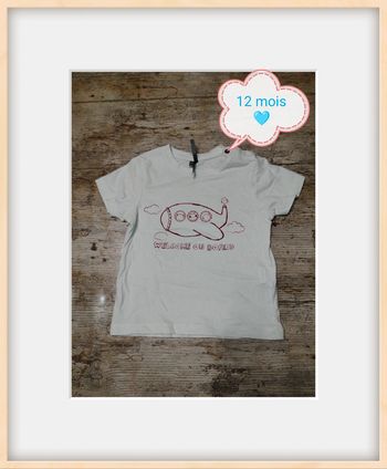 Joli t-shirt garçon manches courtes été 12 mois