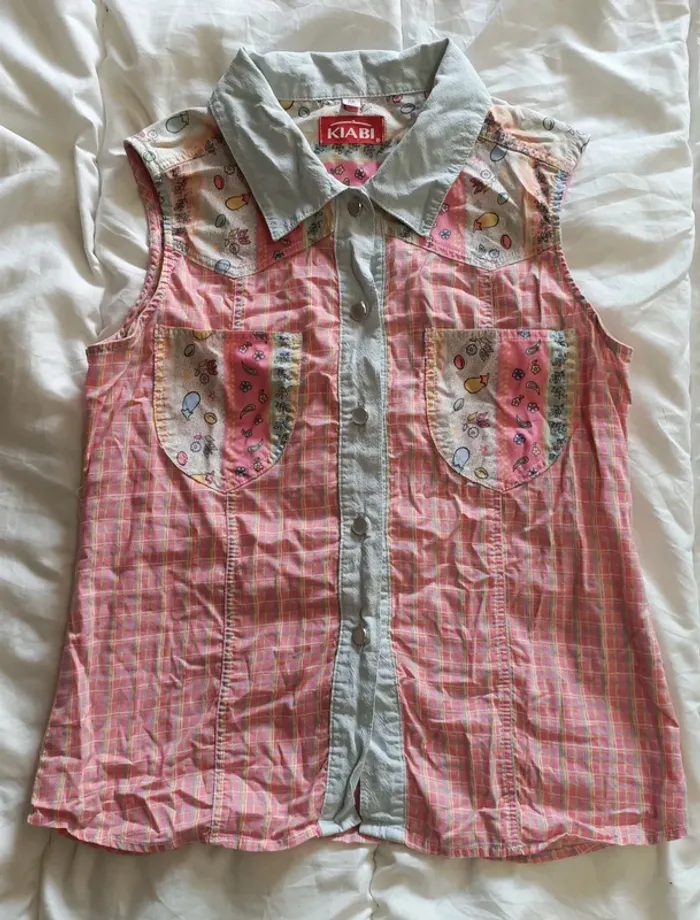 Chemisier sans manches country western