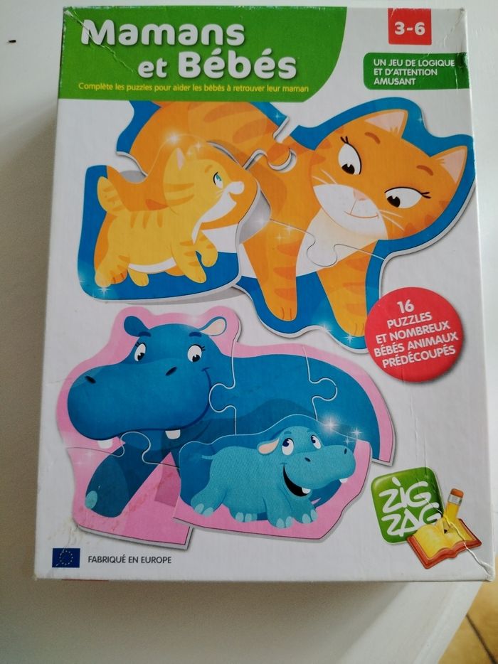 Jeu puzzle mamans et bébés