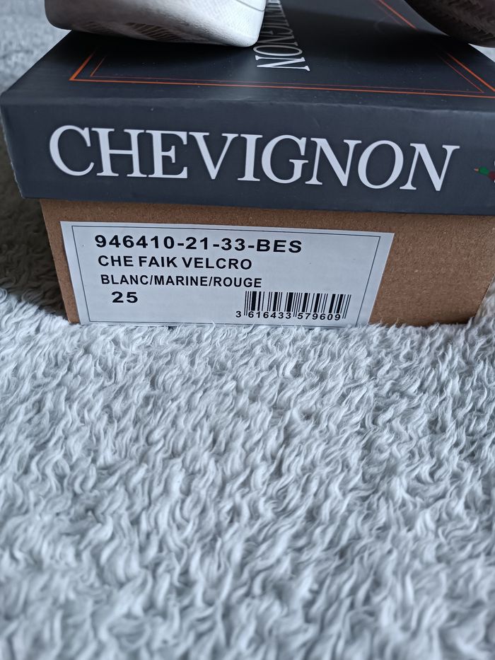 Baskets Chevignon – Pointure 25 – Blanc/Marine/Rouge - photo numéro 4