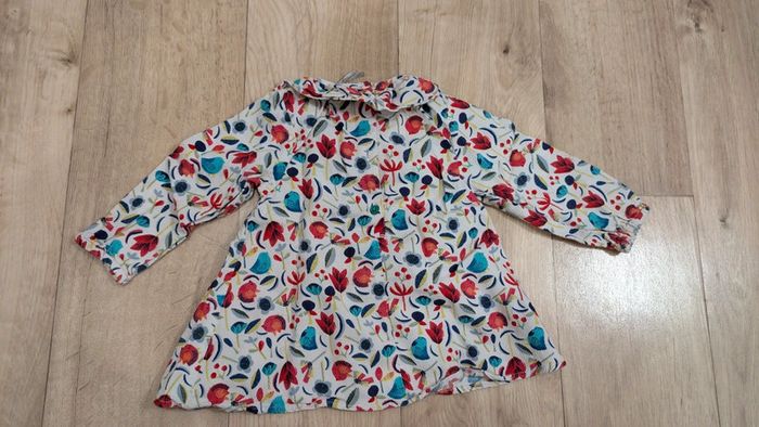 Blouse manches longues fleurs/oiseau 18 Mois - photo numéro 3