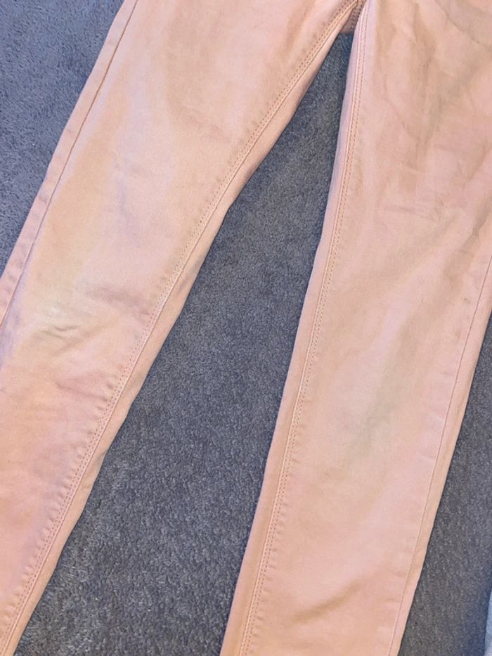 Pantalon jean rose vertbaudet 9 ans fille slim - photo numéro 2