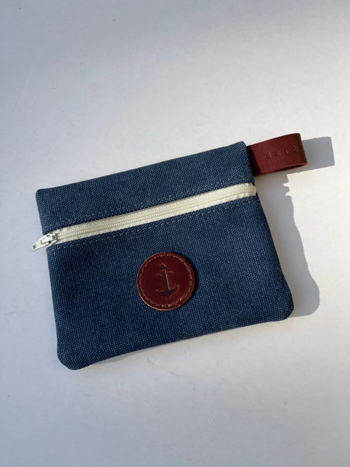 Lot de 2 : porte-monnaie et porte-clés style marin - photo numéro 2