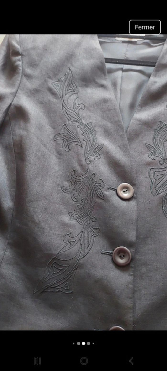 Blazer Synonyme de Georges Rech t 46 en lin - photo numéro 5