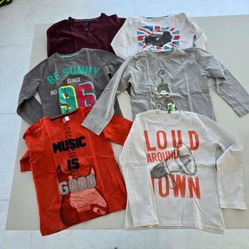Lot 6 T-shirts manches longues - 8 ans