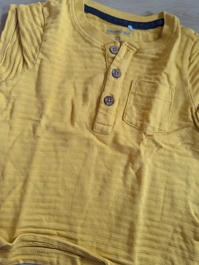 T-shirt manches courtes jaune Orchestra 23 mois - photo numéro 2