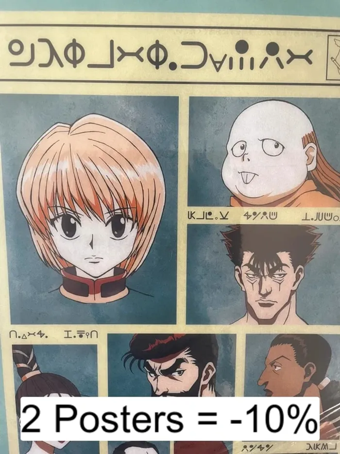 Hunter x Hunter - Poster plastique A3 Kurapika & Brigade Fantôme - Ichiban Kuji Revenge of Scarlet - photo numéro 2