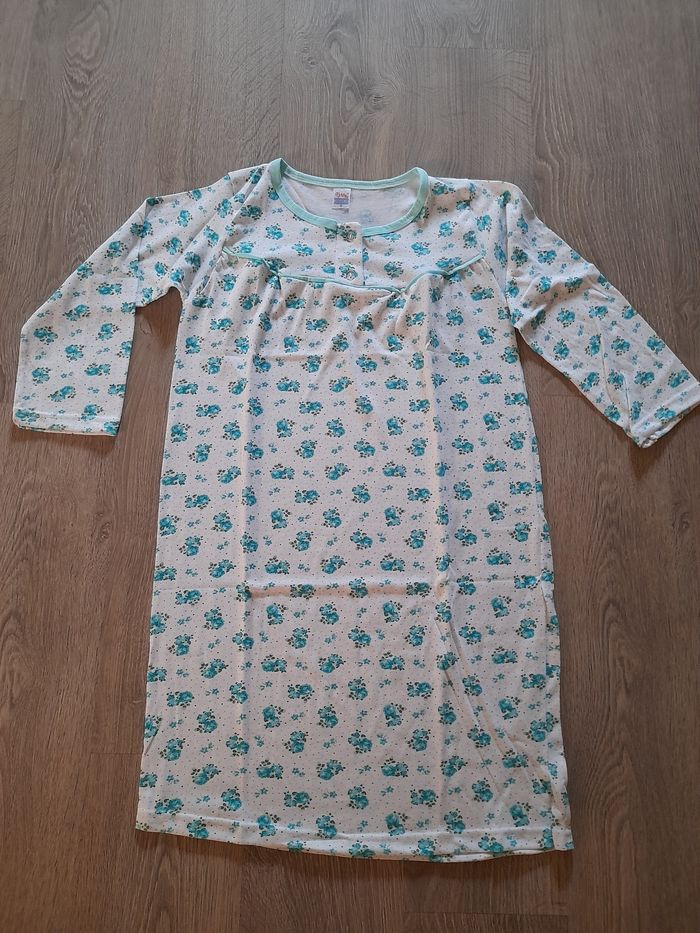 Chemise de nuit manches longues en coton - photo numéro 7