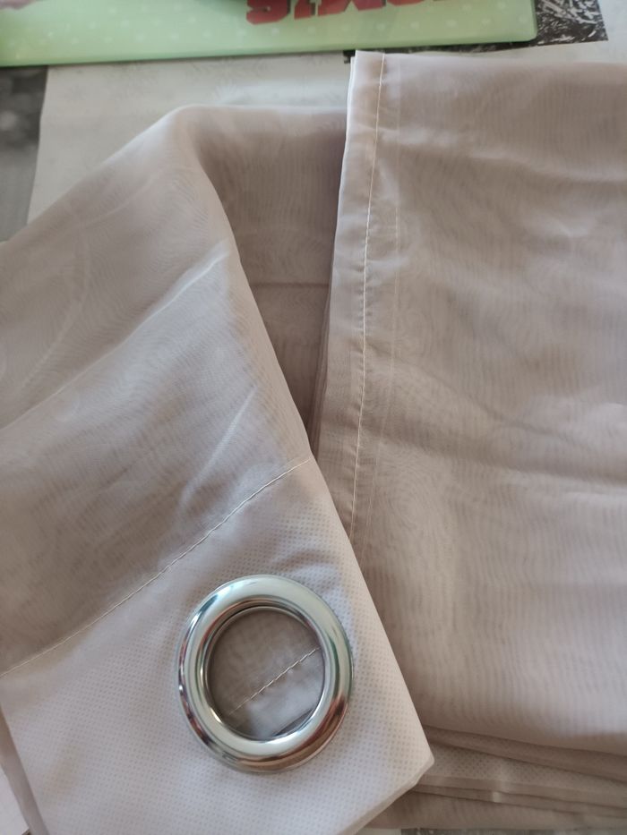 Panneau rideau écru