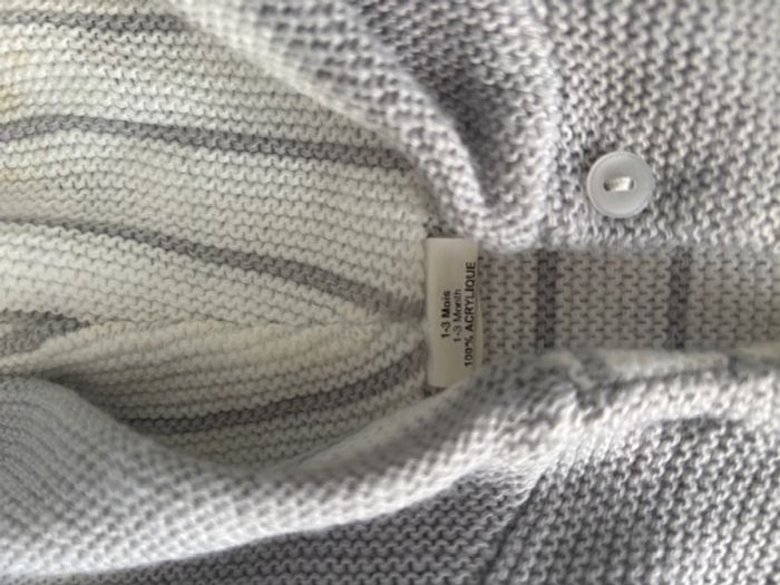 Manteau en maille taille 1-3 mois - photo numéro 2