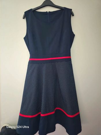 Robe bleu marine à pois - Taille M