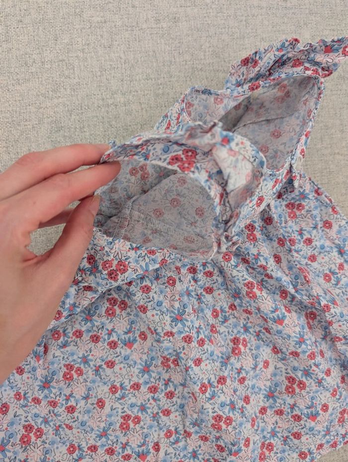 Robe fleurie bleue 12mois - photo numéro 9