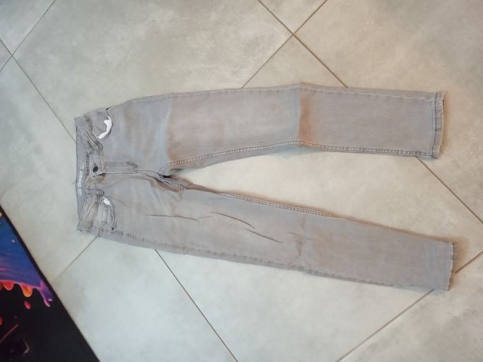 Pantalon jeans gris skinny neuf denim - photo numéro 2