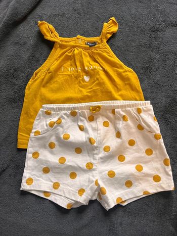 Ensemble fille moutarde 24 mois kiabi