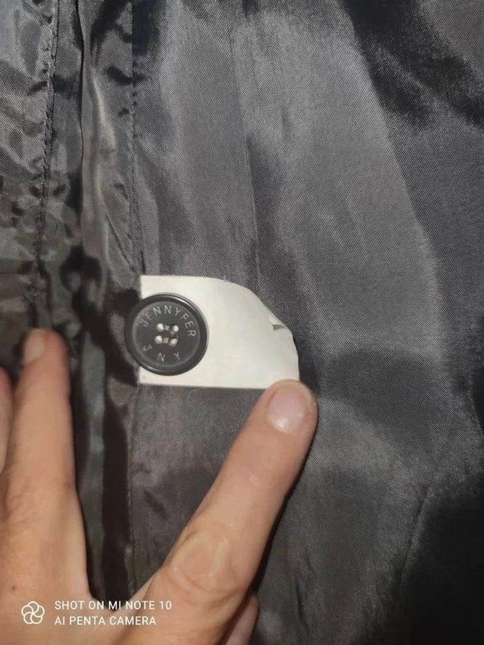 Blazer épaulettes, simple 3 boutons gris chiné - photo numéro 10