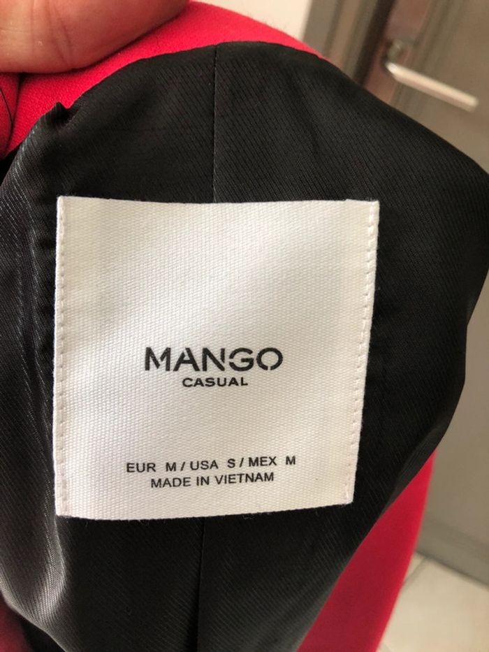 Superbe veste longue taille 38 mango fuchsia neuve - photo numéro 7