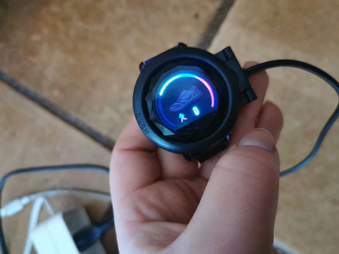 Montre rechargeable compteur de pas bracelet métal - photo numéro 2