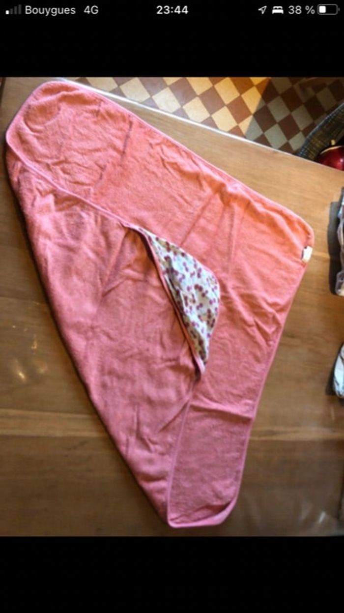 Grande sortie de bain corail