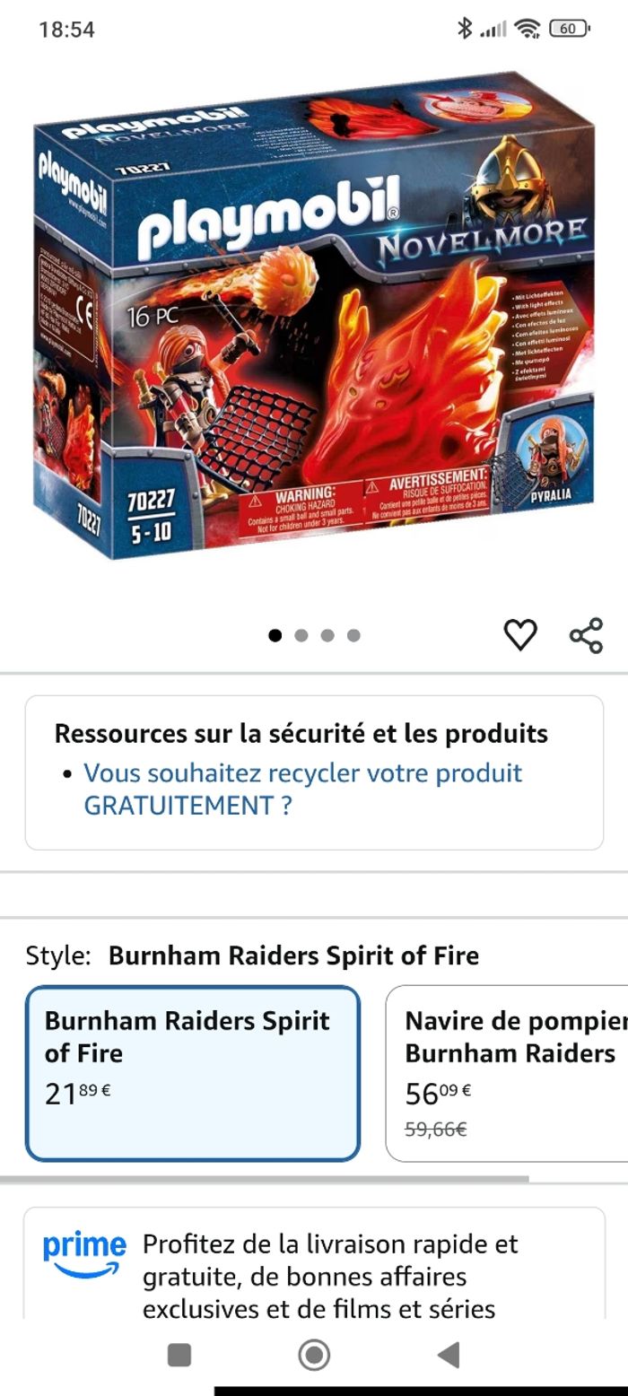 playmobil Novelmore 70220, 70227 Gardienne et fantôme du feu, grand château des chevaliers - photo numéro 3