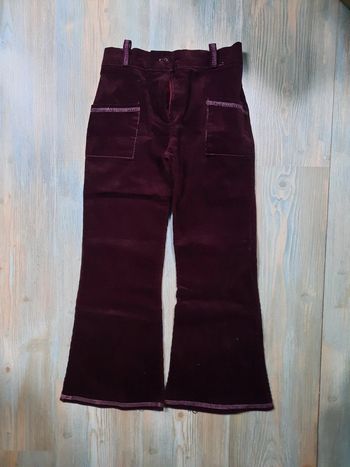 Pantalon velours patte d'éléphant