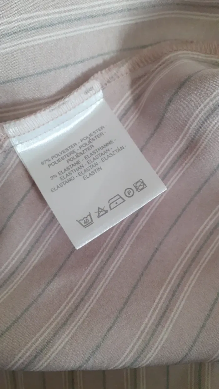 Chemise rose satiné - photo numéro 9