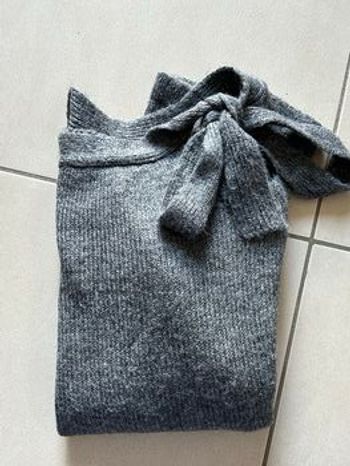 Petit pull gris a noeud Sinequanone taille L