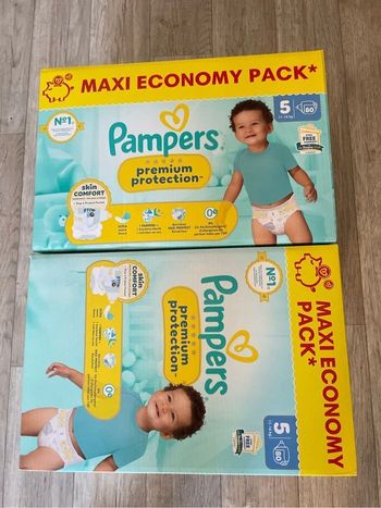 Mega pack de 160 couches pampers premium protection taille 5